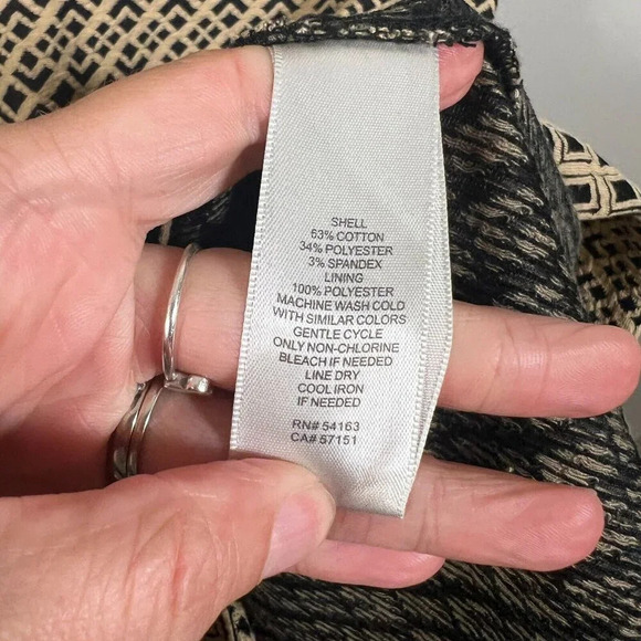 Eliza J Sheath Dress Size 4 Geometric Brown Knee Length Work Office Career Event - Picture 9 of 10